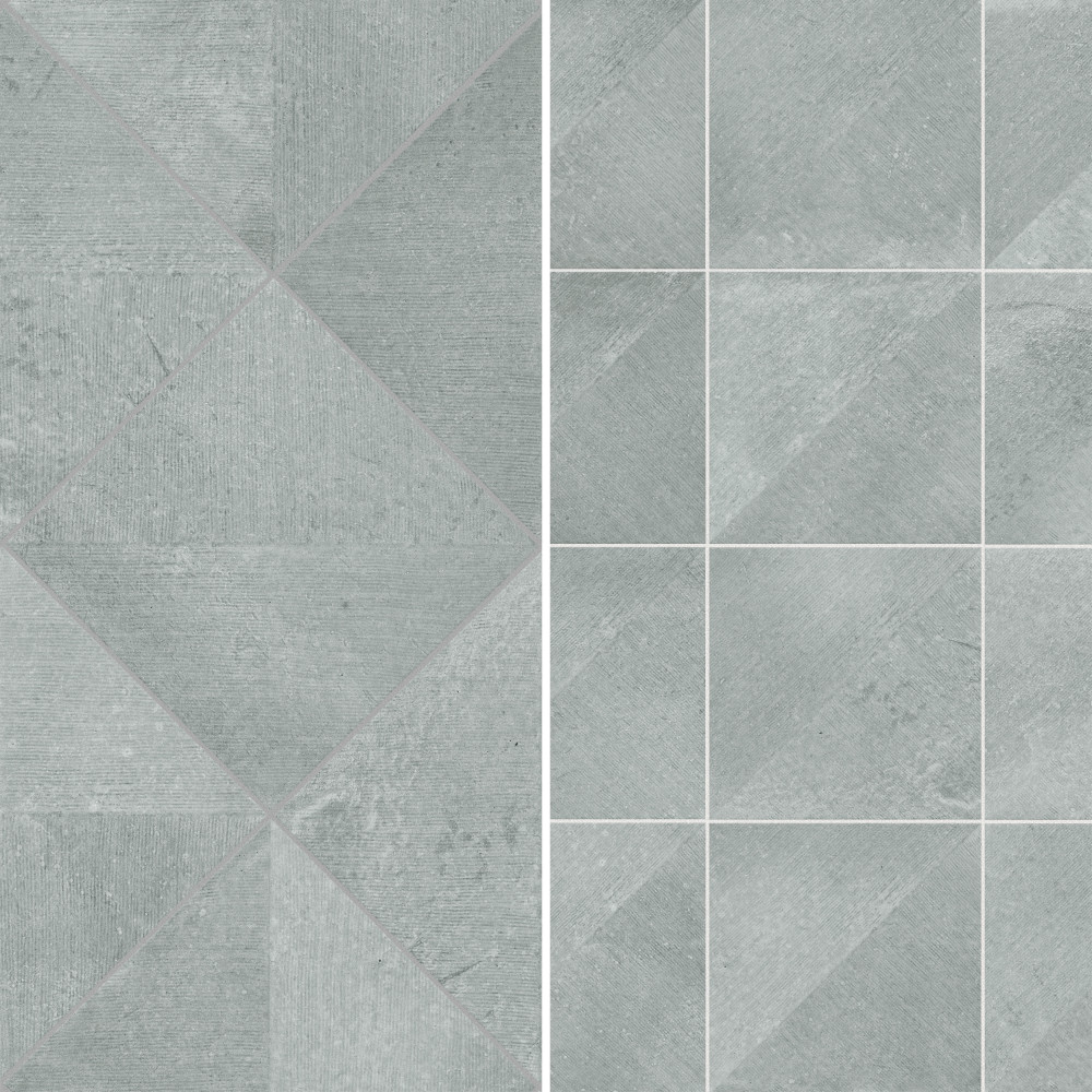 Atlas Rigato Grey 9-3/4 in. x 9-3/4 in. Porcelain Floor and Wall Tile