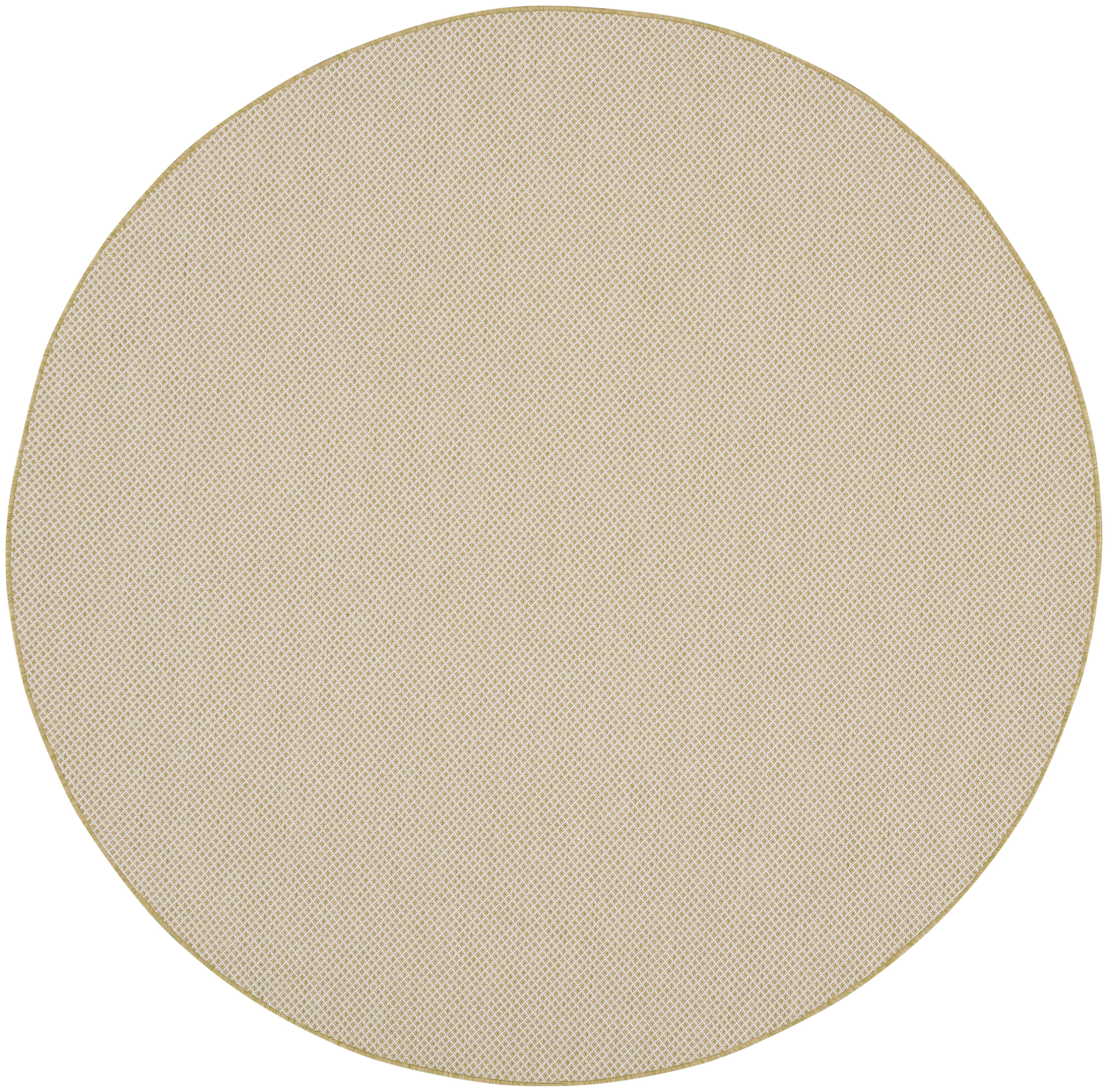 Nourison Courtyard 5' x Round Natural Modern Rug