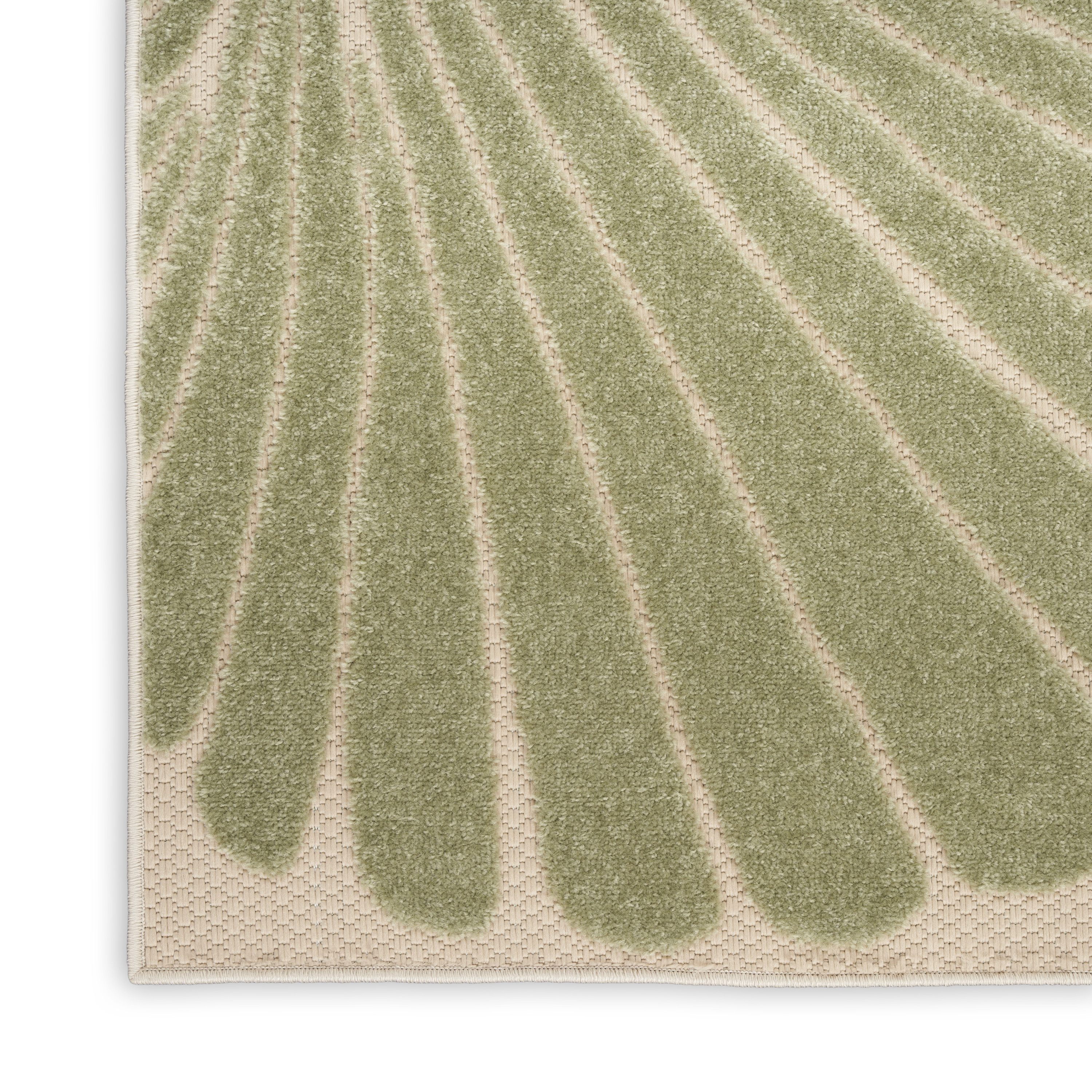Nourison Aloha 5'3" x 7'5" Green Yellow Outdoor Rug