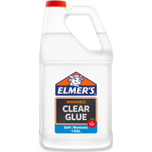 Liquid School Glue, Clear, Washable, 1 gal