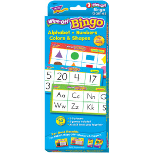 Alphabet, Numbers, Colors & Shapes Wipe-Off&reg; Bingo