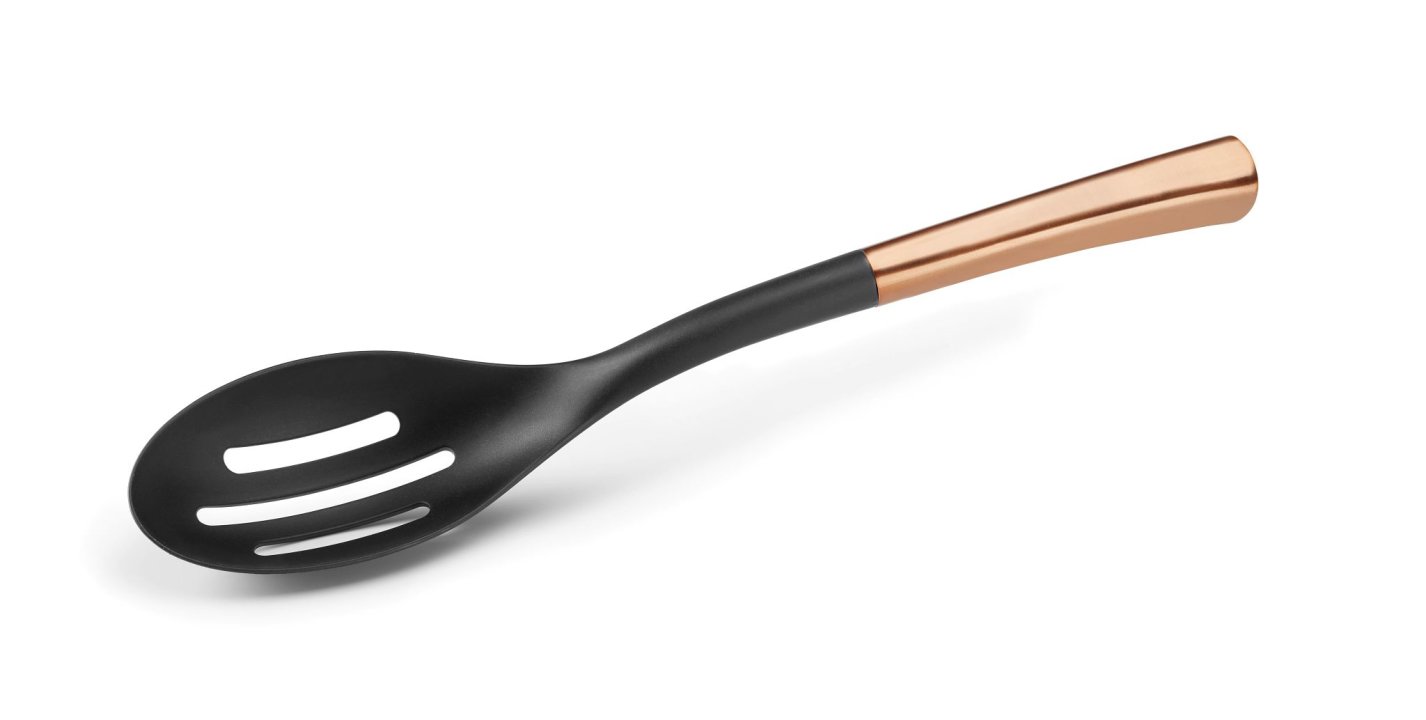 Slotted Spoon with Copper Handle