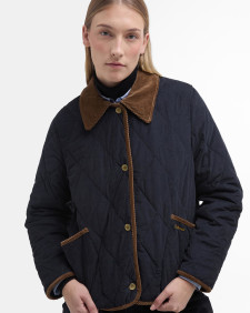 Emilia Quilted Jacket Dark Navy/Sky Dress Tartan