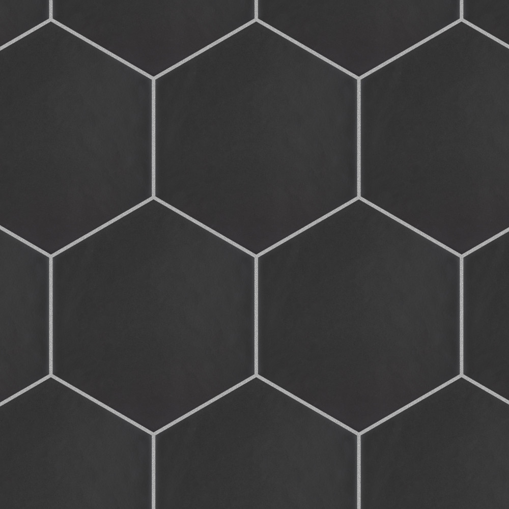 Sample – Hexatile Matte Nero Porcelain Floor and Wall Tile
