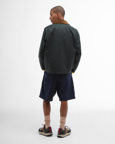 Barbour x Flower Mountain Oversized Transport Waxed Jacket Sage