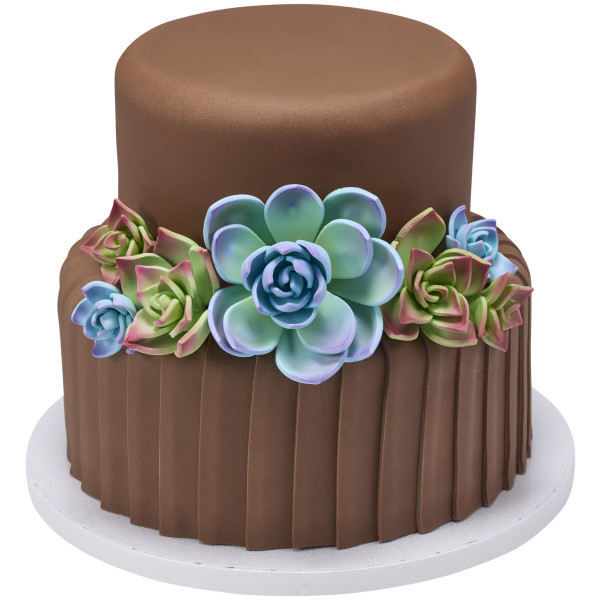 Purple Succulents Gum Paste Flowers
