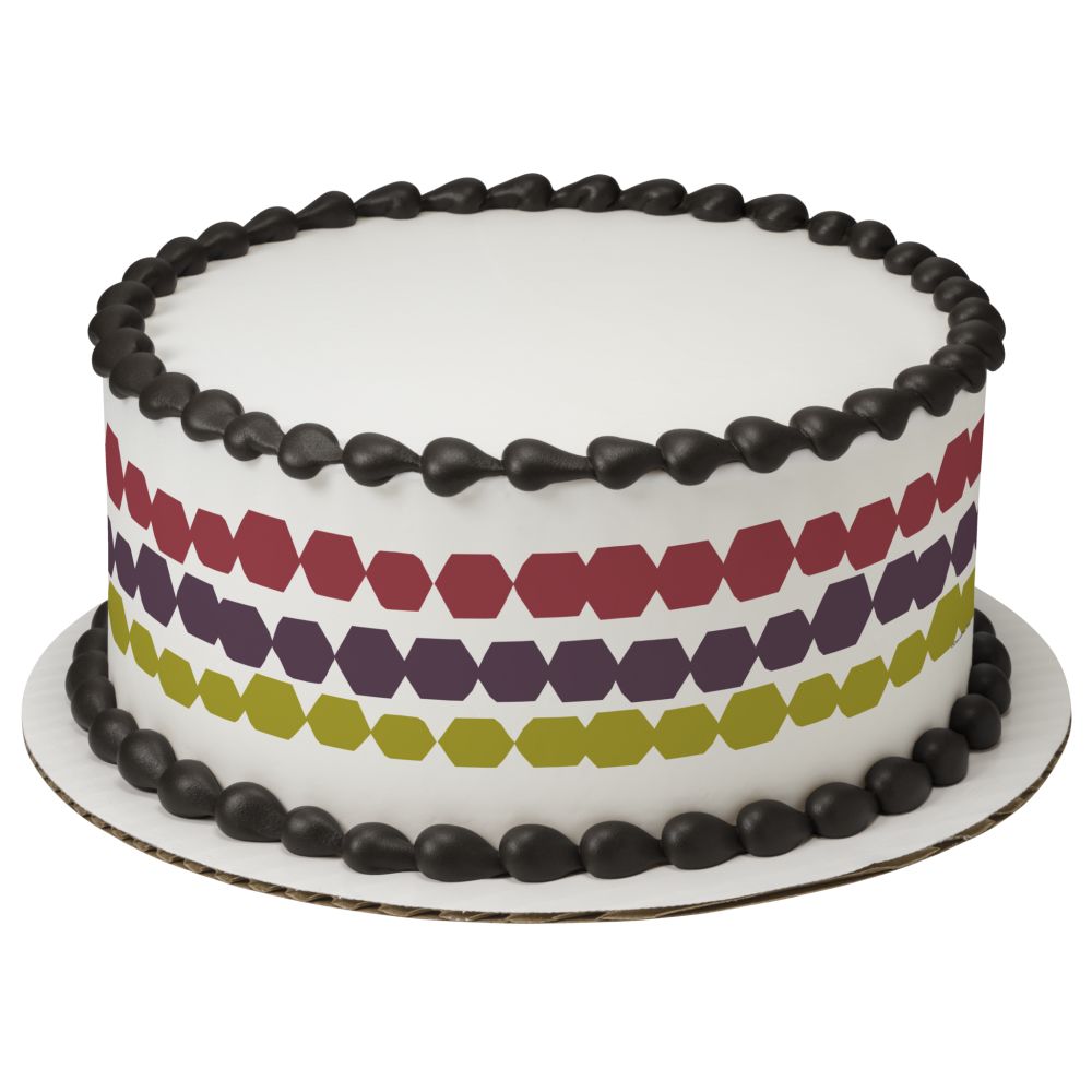 Image Cake Hexagon Pattern