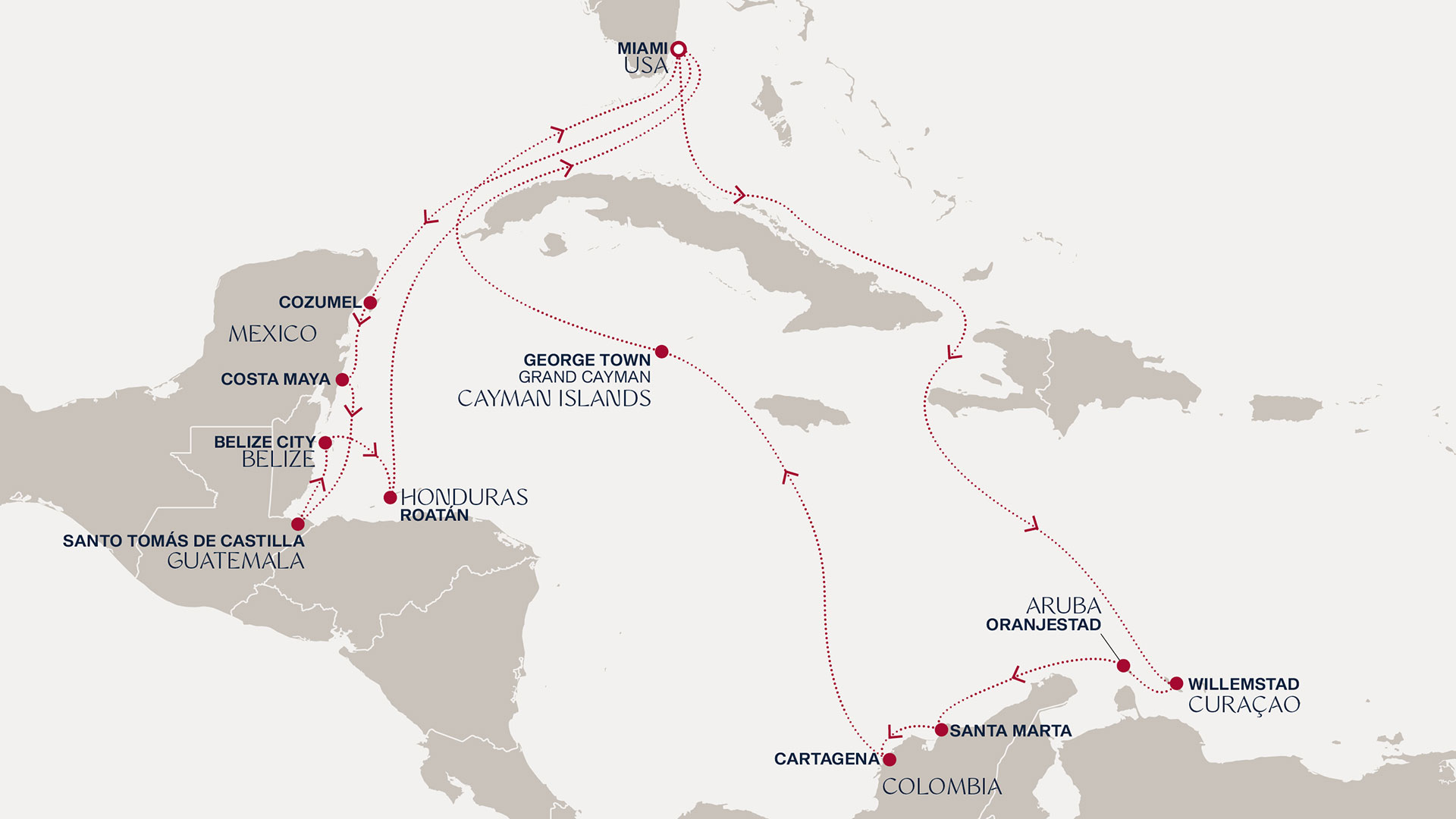 Itinerary map