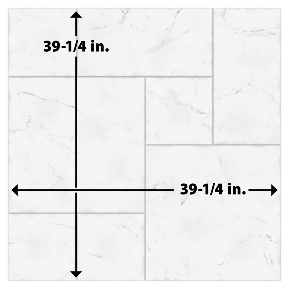 Timeless Calacatta Natural Modular 39-3/8 in. x 39-3/8 in. Porcelain Floor and Wall Tile