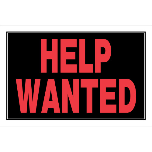 Red and Black Help Wanted Sign 8