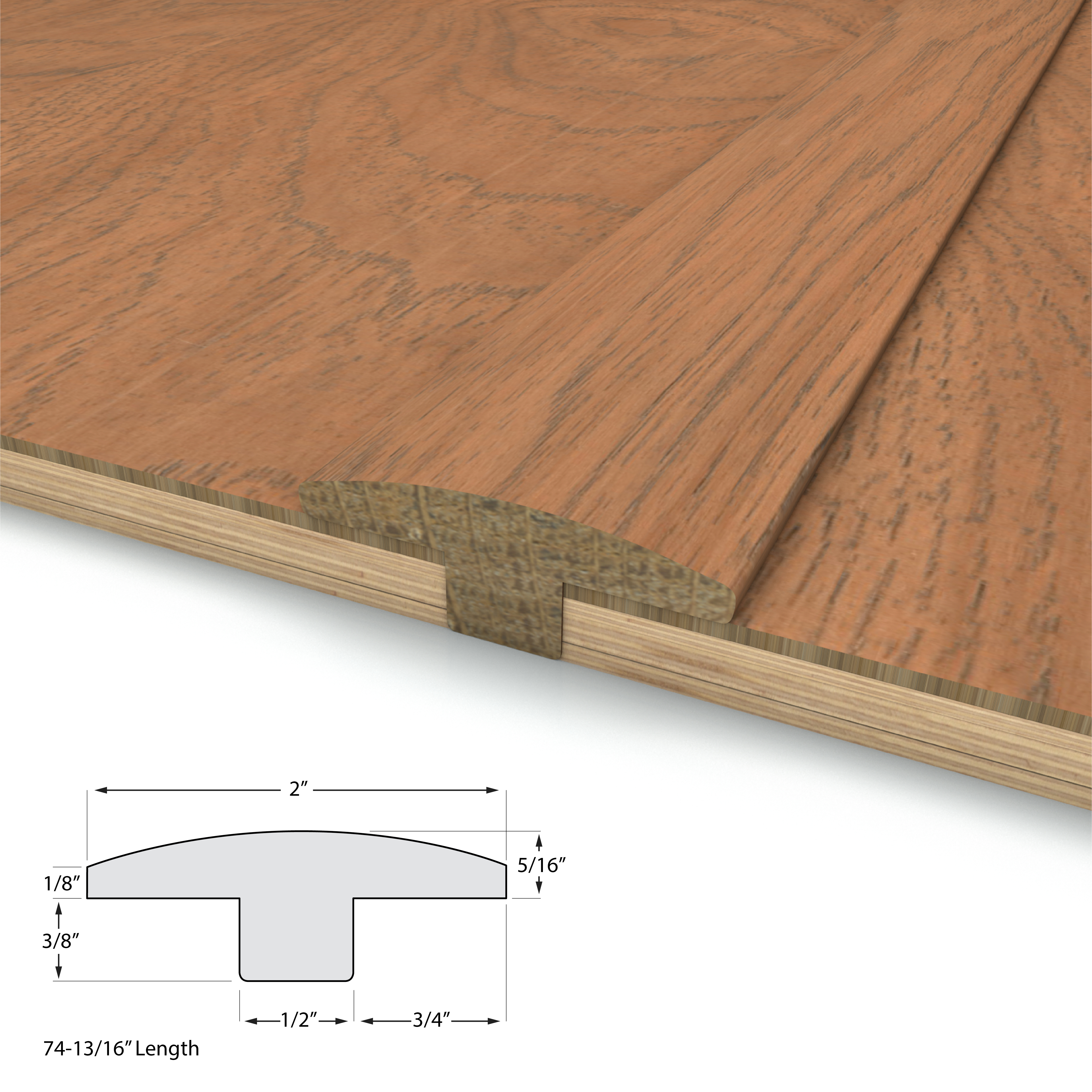 Shaded Hickory Varietals T-Molding view 2