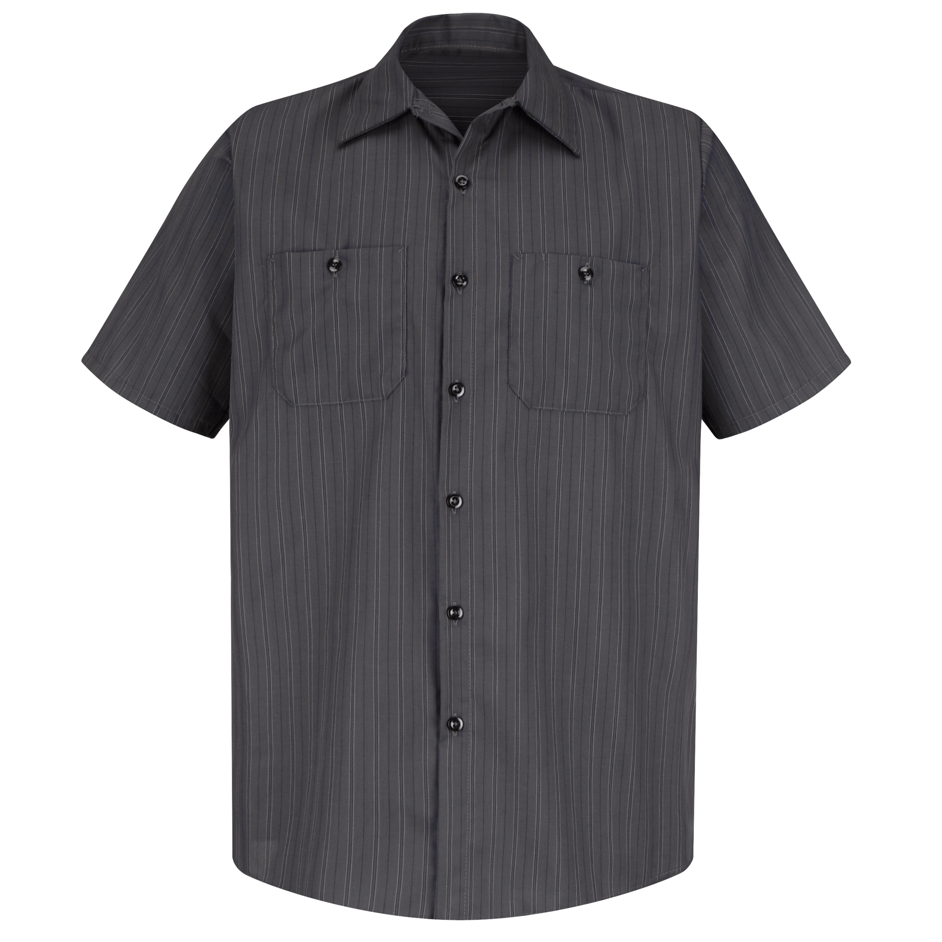 Red Kap Men's Short Sleeve Striped Work Shirt - Picture 10 of 25