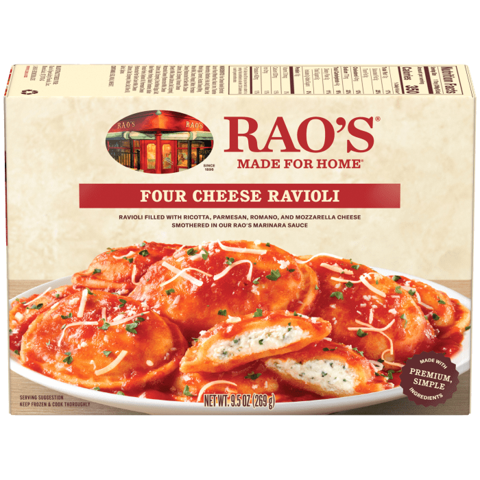 Four Cheese Ravioli Frozen Meal, 9.5 oz