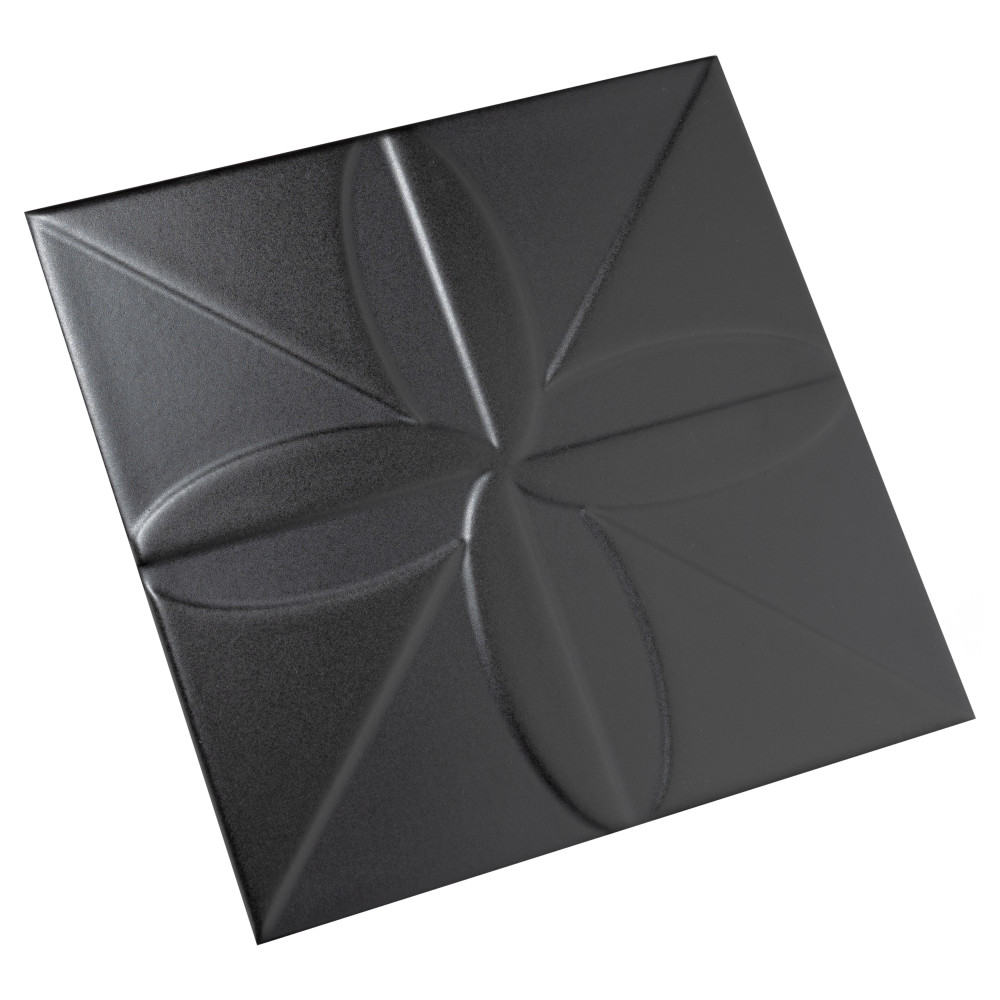 Triplex Fronteira Black 7-3/4 in. x 7-3/4 in. Ceramic Wall Tile
