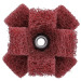Standard Abrasives™ Buff and Blend Cross Buff HP, 725008, A/O Very Fine, 1 in x 3/8 in x 2 Ply x 8-32, 50/Carton, 500 ea/Case