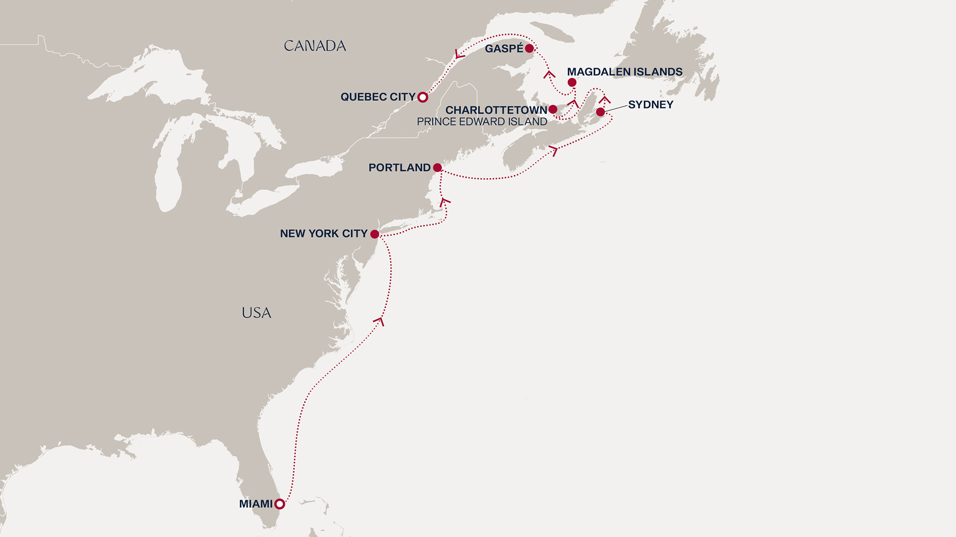 Itinerary map