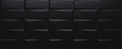 Design Positive 3D Noir Noir 0 8×20 Virvolt Decorative Tile