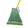 Hillyard, Disinfectant Synthetic Looped-End Wet Mop Head with 5" Headband, Small, Green