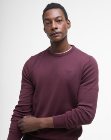 Pima Cotton Crew Neck Jumper Burnt Heather