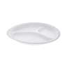 PCP0TH10044000Y, Pactiv Corp, Placesetter Satin Non-Laminated Foam Dinnerware, 3-Compartment Plate, 10.25" dia, White