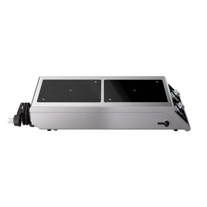 208- to 240-volt 3500-watt front-to-back dual countertop induction range with temperature control probe and programs