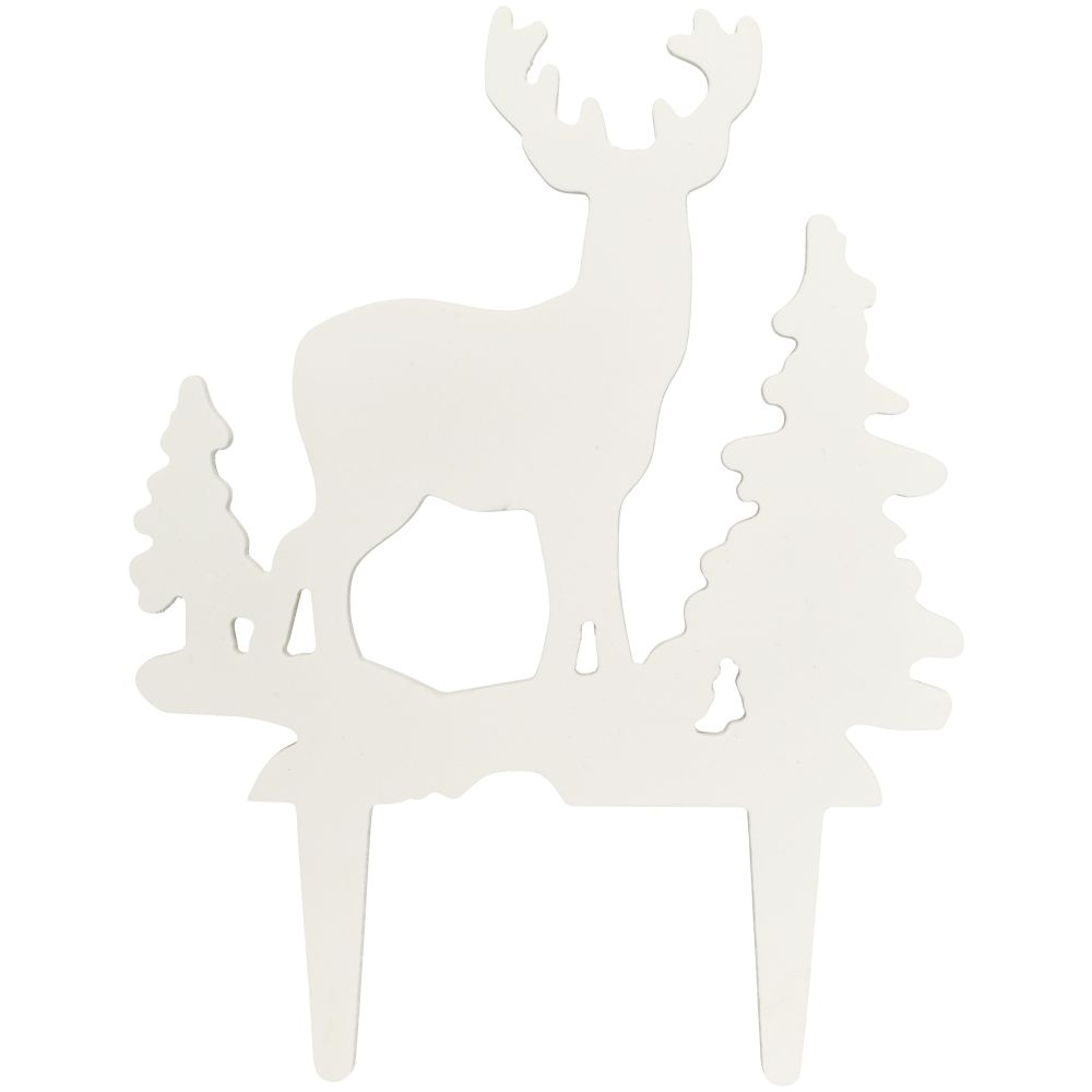 Image Cake Deer and Pine Trees