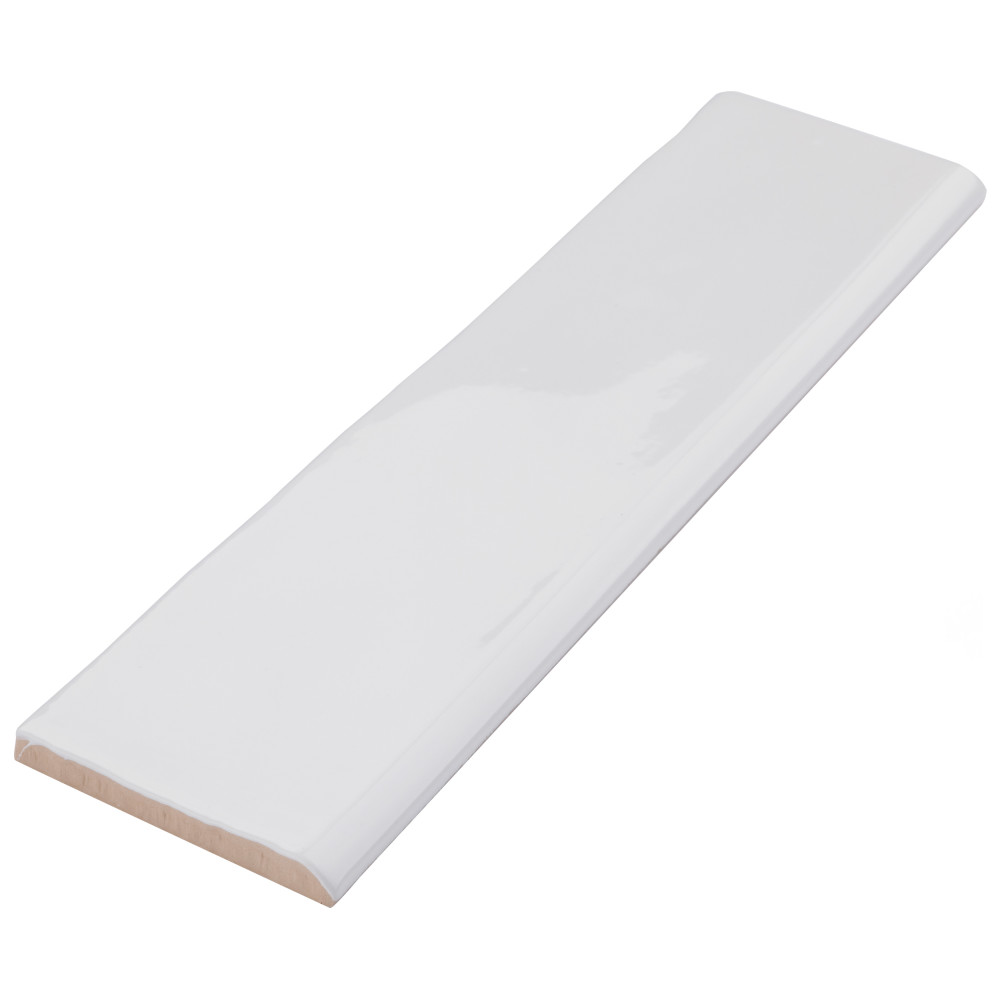 Chester Zocalo Bianco 3 in. x 12 in. Ceramic Wall Trim