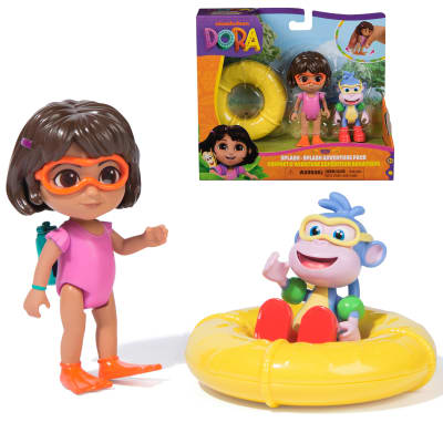 Dora, Coffret d'aventure Expédition aquatique, avec figurines Dora et Babouche et accessoires, jouets pour filles et garçons, à partir de 3 ans