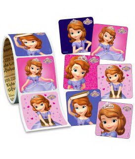 Sticker Disney® 100 per Roll Sofia The First 1-5/8 X 1-5/8 Inch