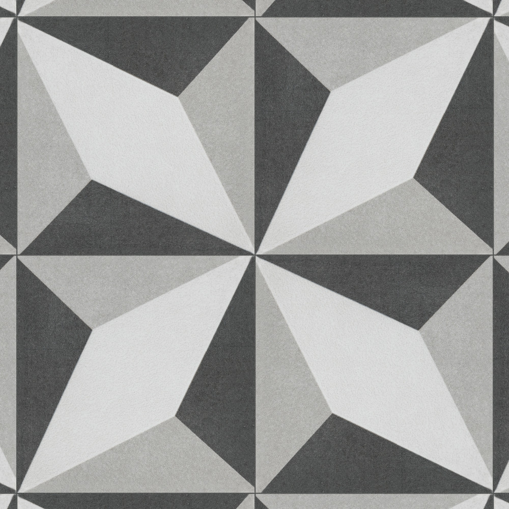 Twenties Mini Diamond 3.88x3.88 Square Ceramic Floor and Wall Digital Pattern