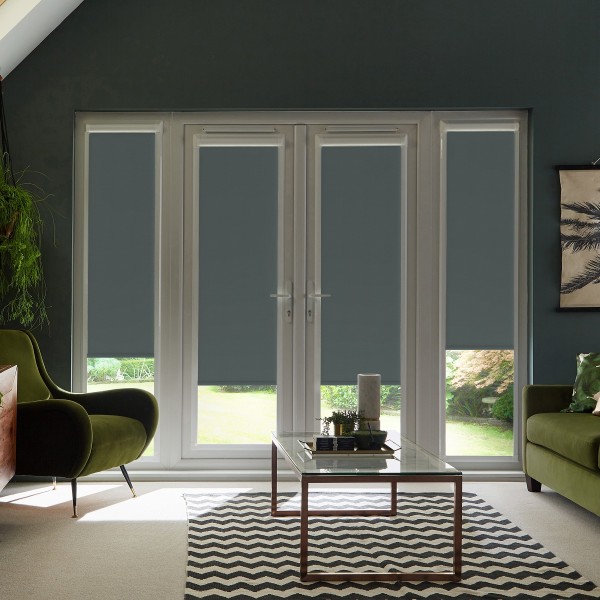Baluga Blackout Charcoal Roller Blind