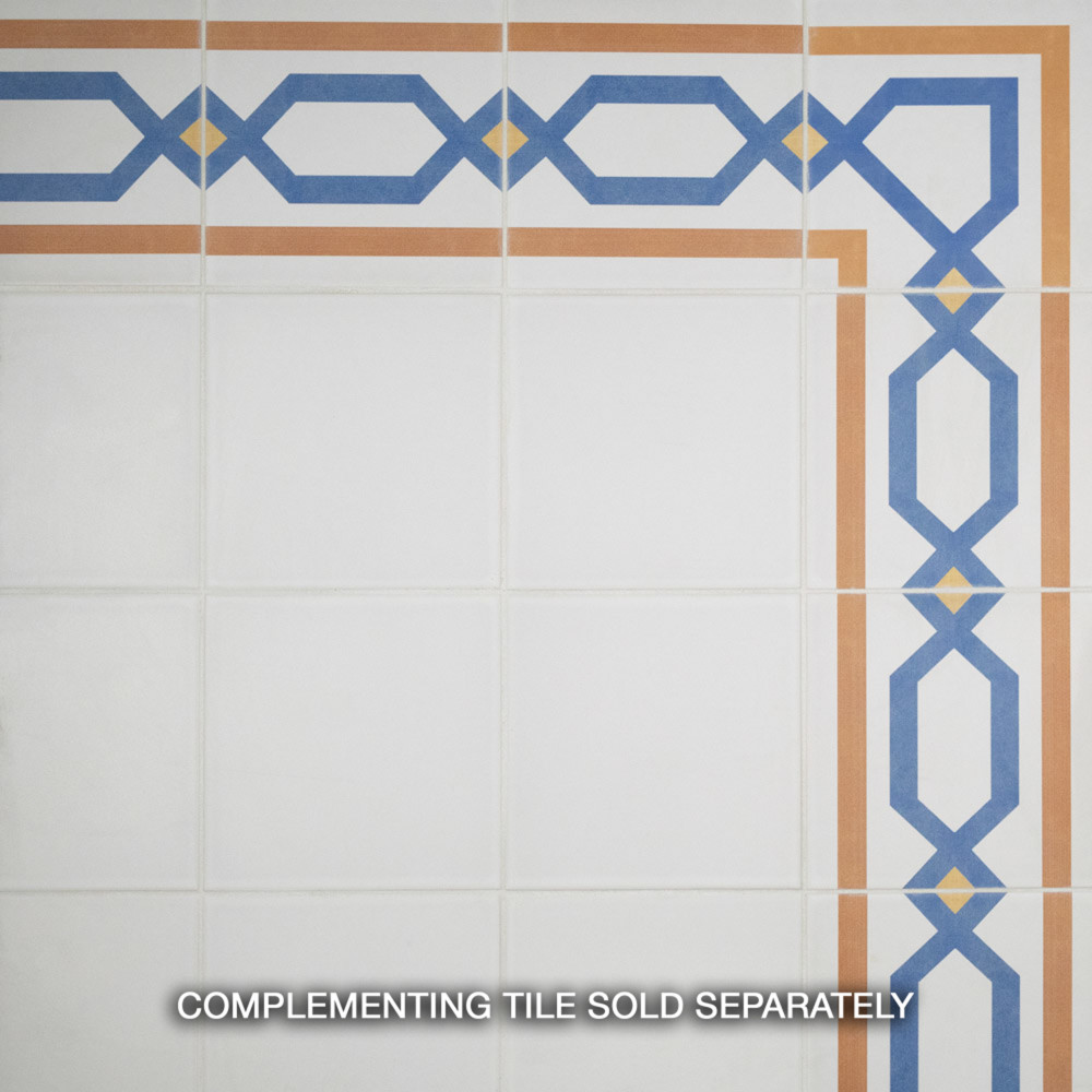 Revival White 7-3/4 in. x 7-3/4 in. Ceramic Floor and Wall Tile