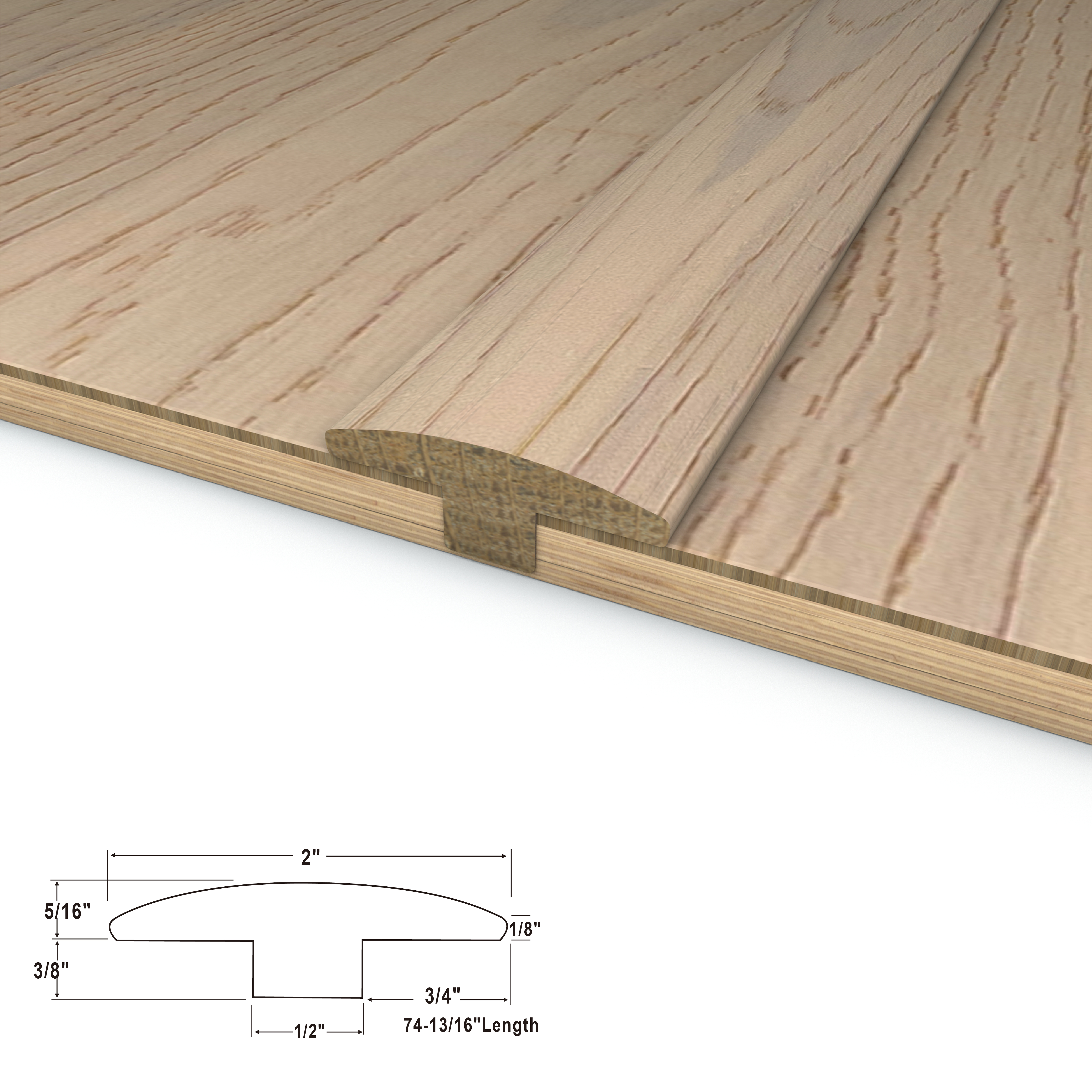 Beach Town Blanc Cali Hardwoods T-Mold view 3