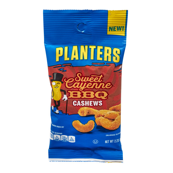 PLANTERS(r) Sweet Cayenne Barbecue Cashews Tube 30/2.25oz . C1C1 - Front Center In Package (Hi Res)