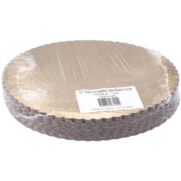 12" Round Gold Cake Board