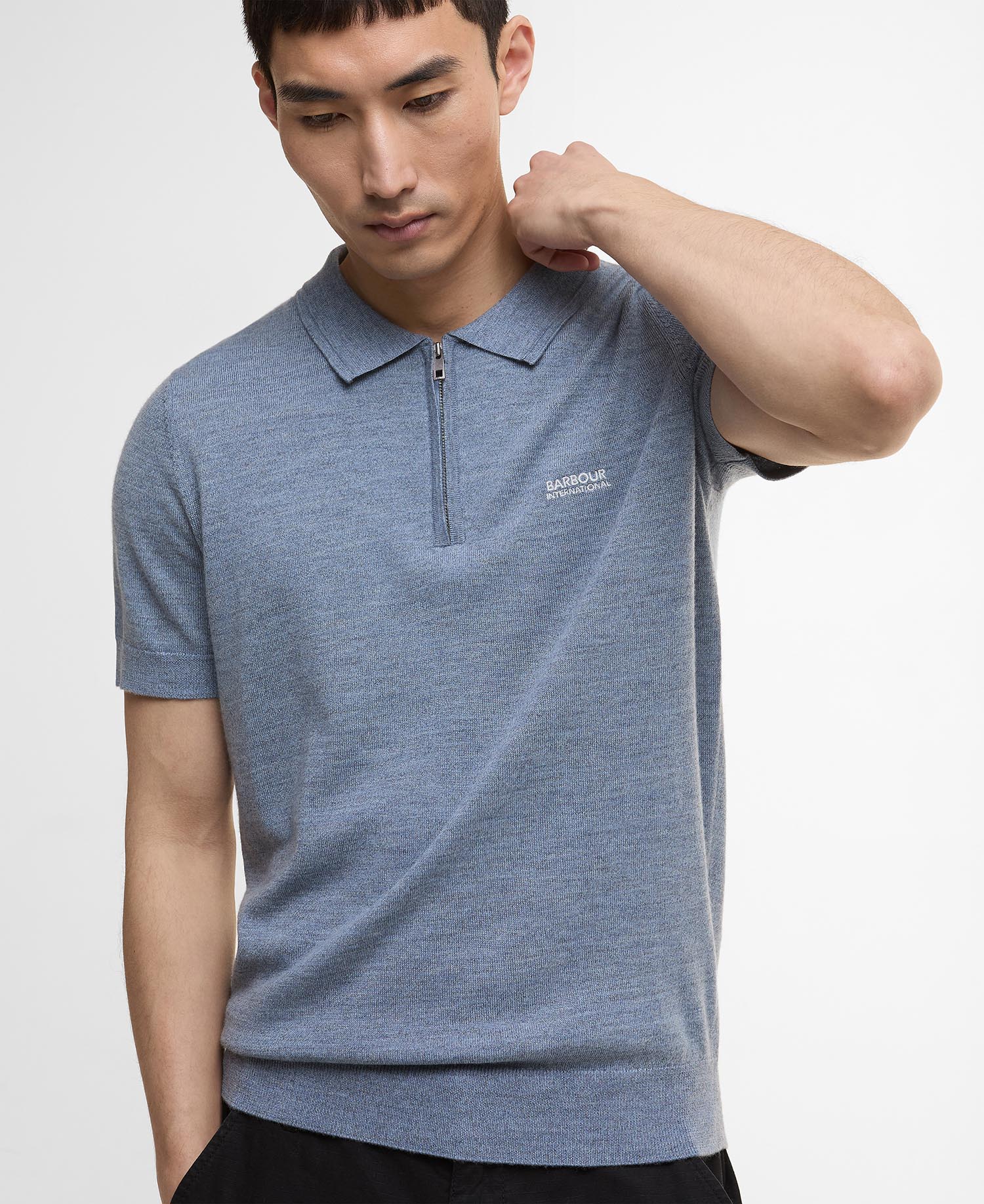 Maverick Mouline Knitted Polo Shirt image number 3