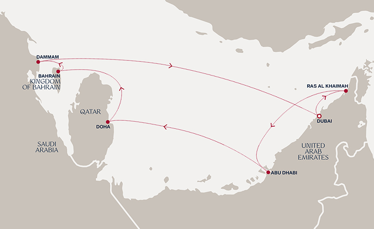 Itinerary map