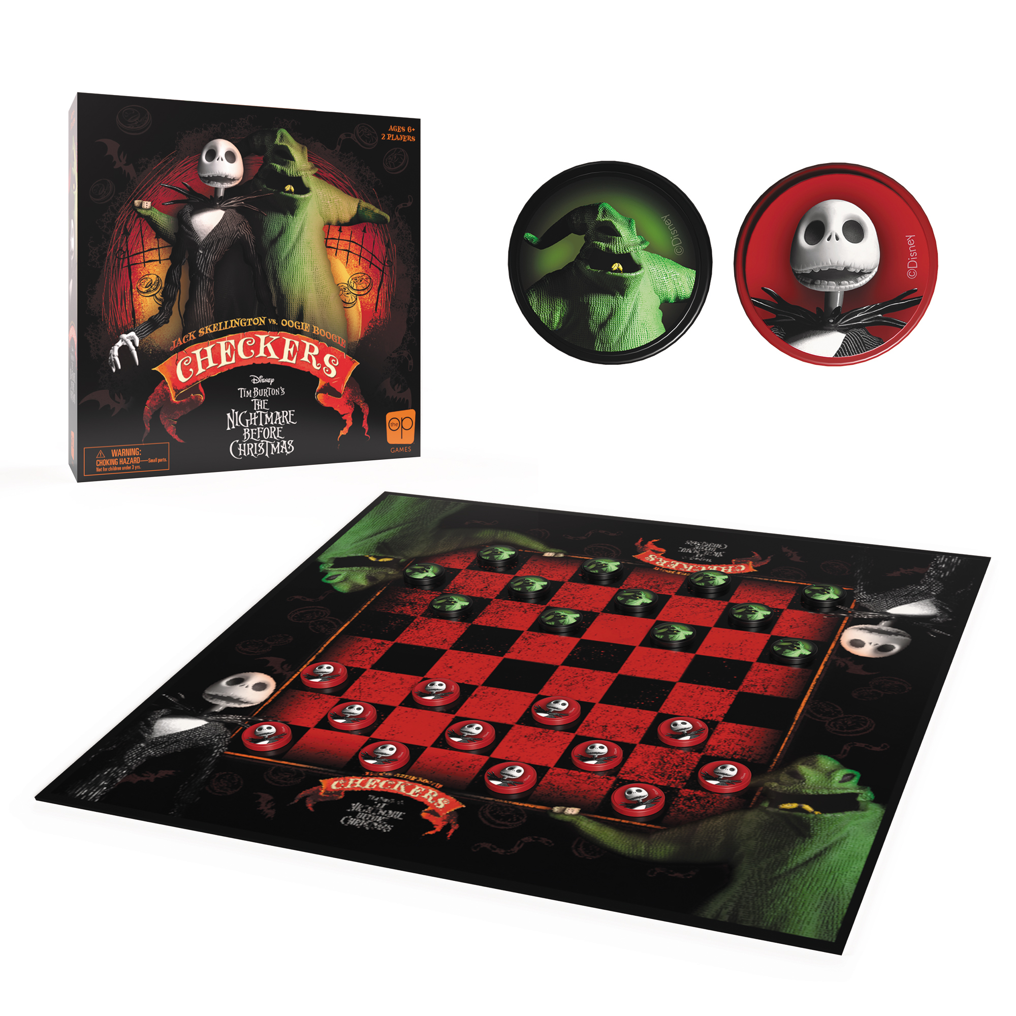 USAopoly Checkers: Disney Tim Burton The Nightmare Before Christmas image number null