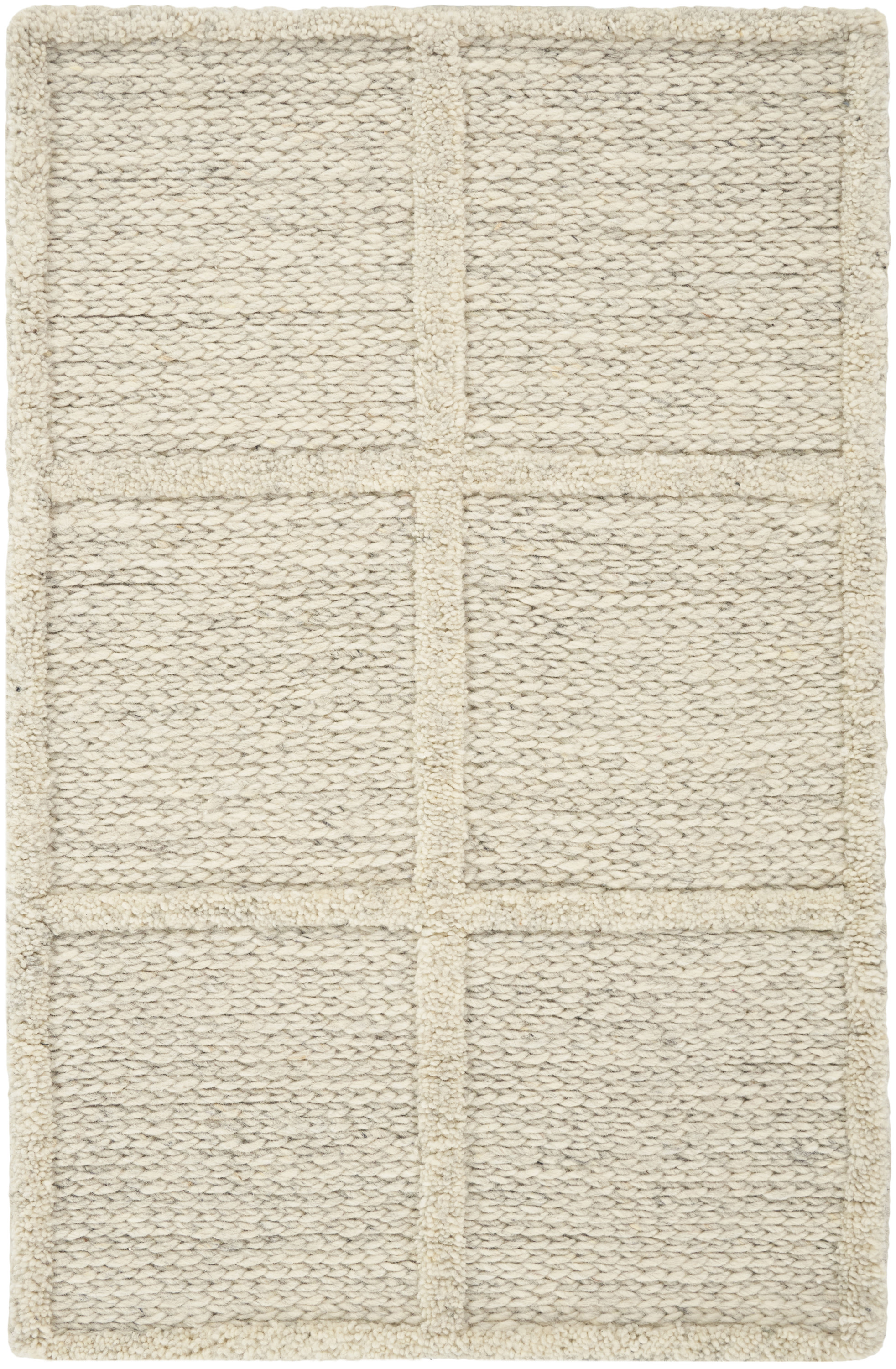 DKNY Pure Framework 2' x 3' Ivory Modern Indoor Rug