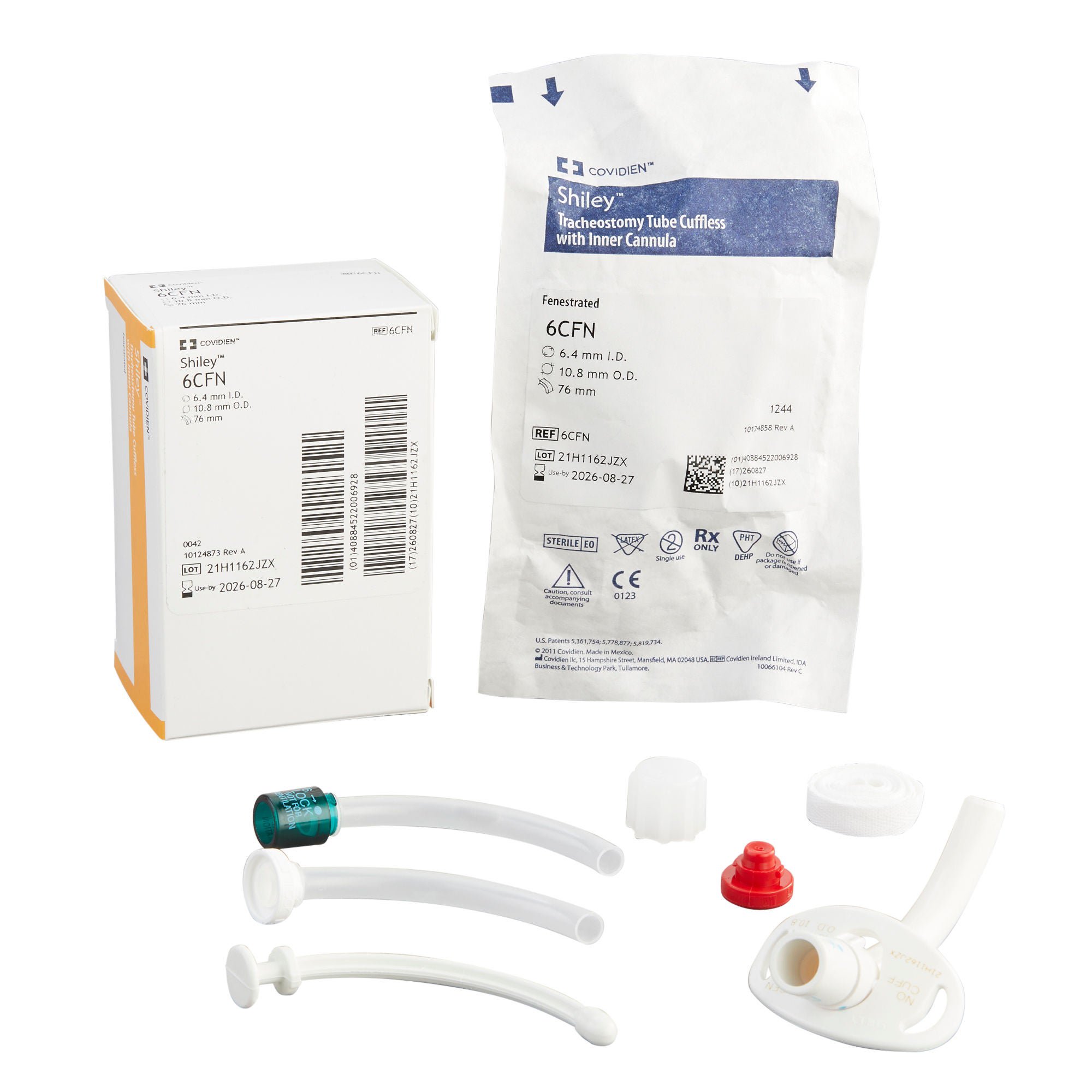 Medtronic MITG TUBE, TRACHEOSTOMY UNCUFF FEN STD W/INNER CANNULA SZ6