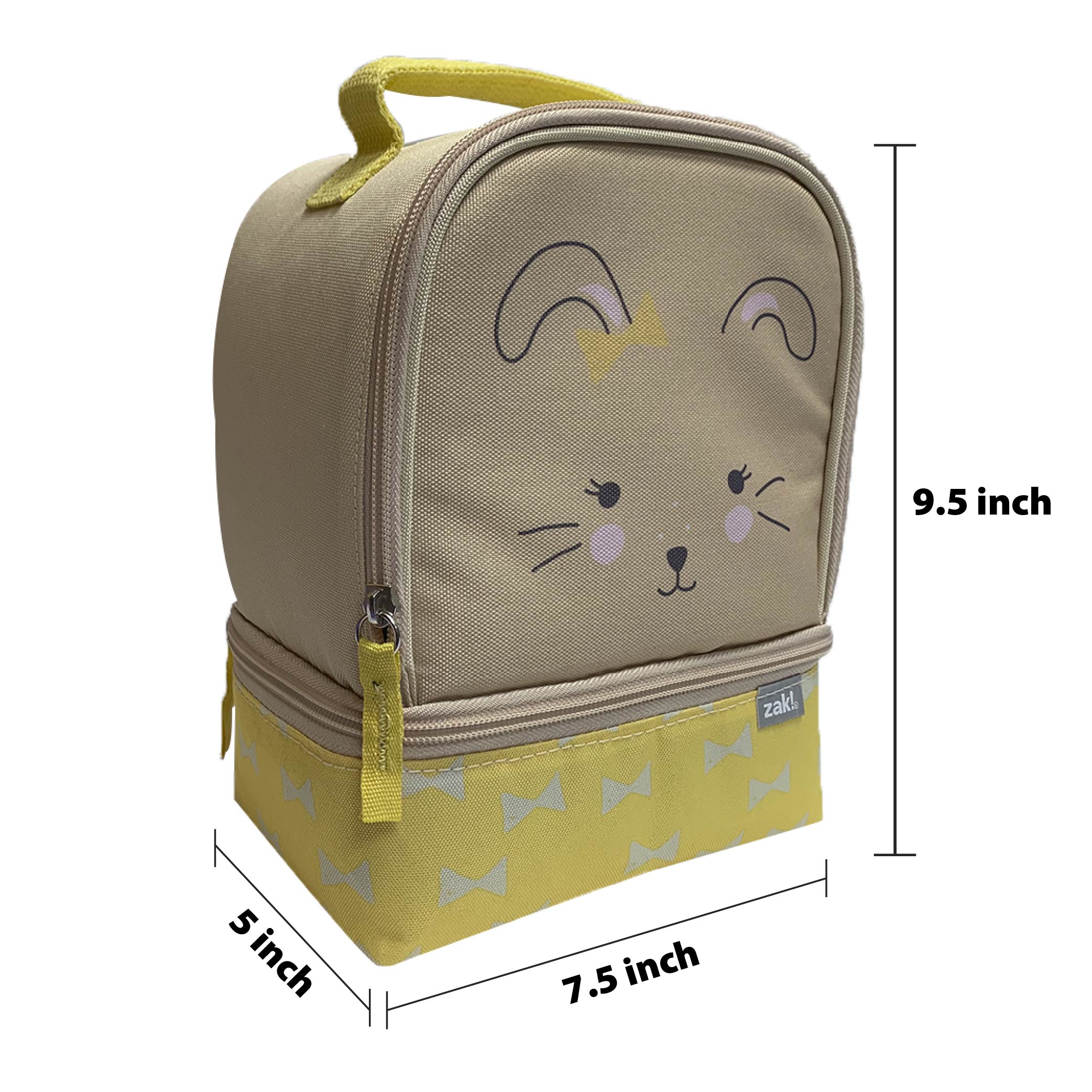 Soft Lines 2-compartment Reusable Insulated Lunch Bag, Bunnies slideshow image 4 Soft Lines 2-compartment Reusable Insulated Lunch Bag, Bunnies slideshow image 4