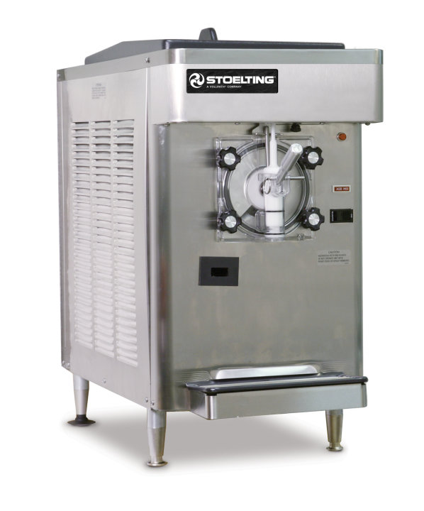 1.2-gallon 220- to 240-volt air-cooled gravity-fed single-flavor countertop shake or slush freezer