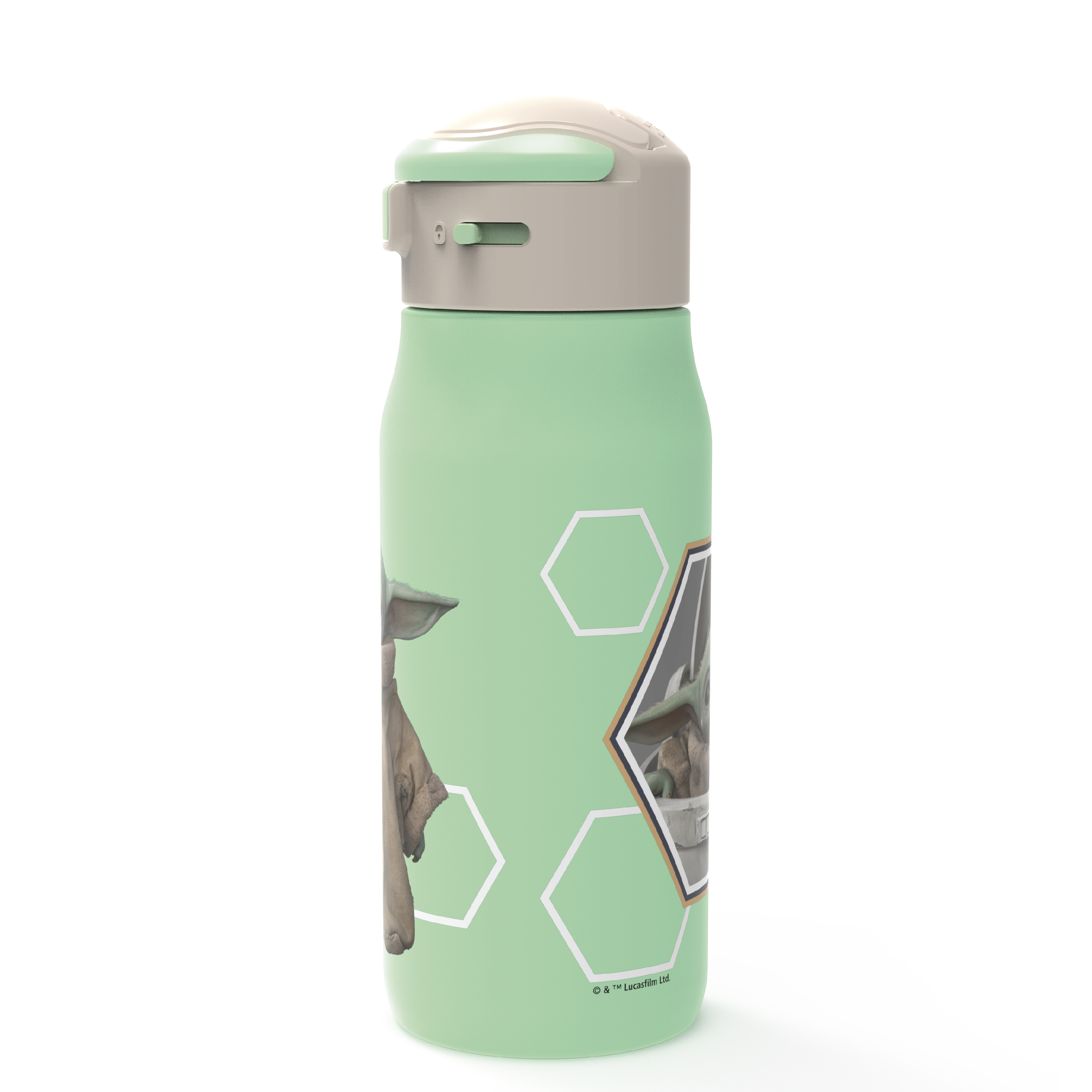 Star Wars 13.5 ounce Mesa Double Wall Insulated Stainless Steel Water Bottle, The Mandelorian slideshow image 3