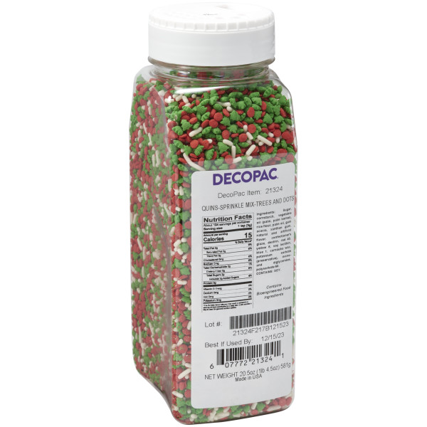Trees & Dots Sprinkle Mix - Red 3 Free Quins
