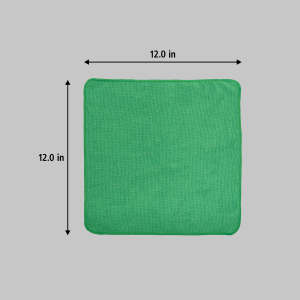 Rubbermaid Commercial, HYGEN, r-40 Recycled Microfiber Cloth, 16"x16", Green