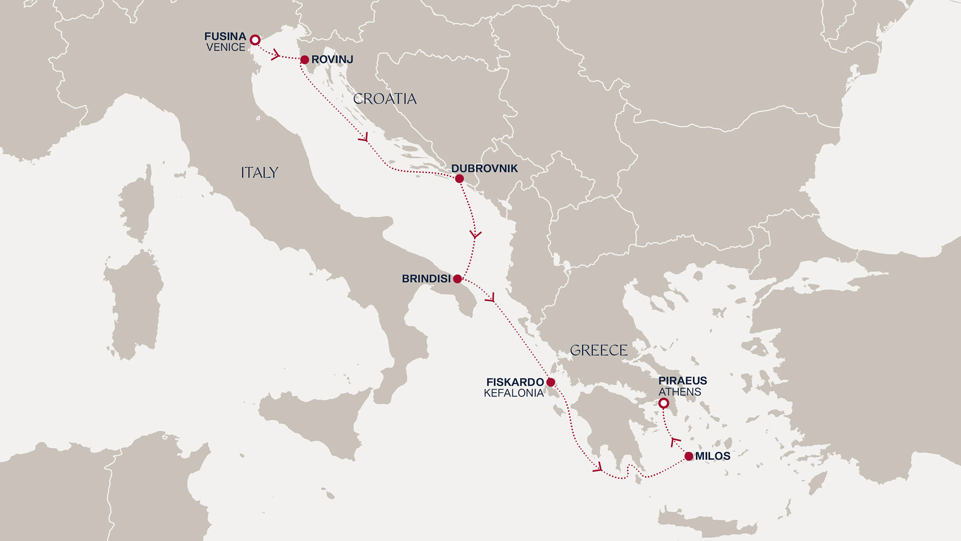 Itinerary map