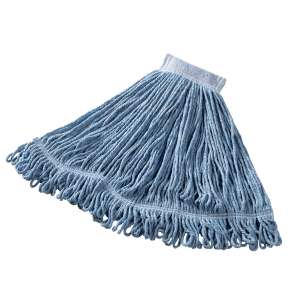 Rubbermaid Commercial, Super Stitch®, 24oz, Looped-End, 5" Headband, Blend, Blue, Wet Mop