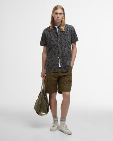 Camicia Sidmouth a maniche corte leggermente aderente con stampa 