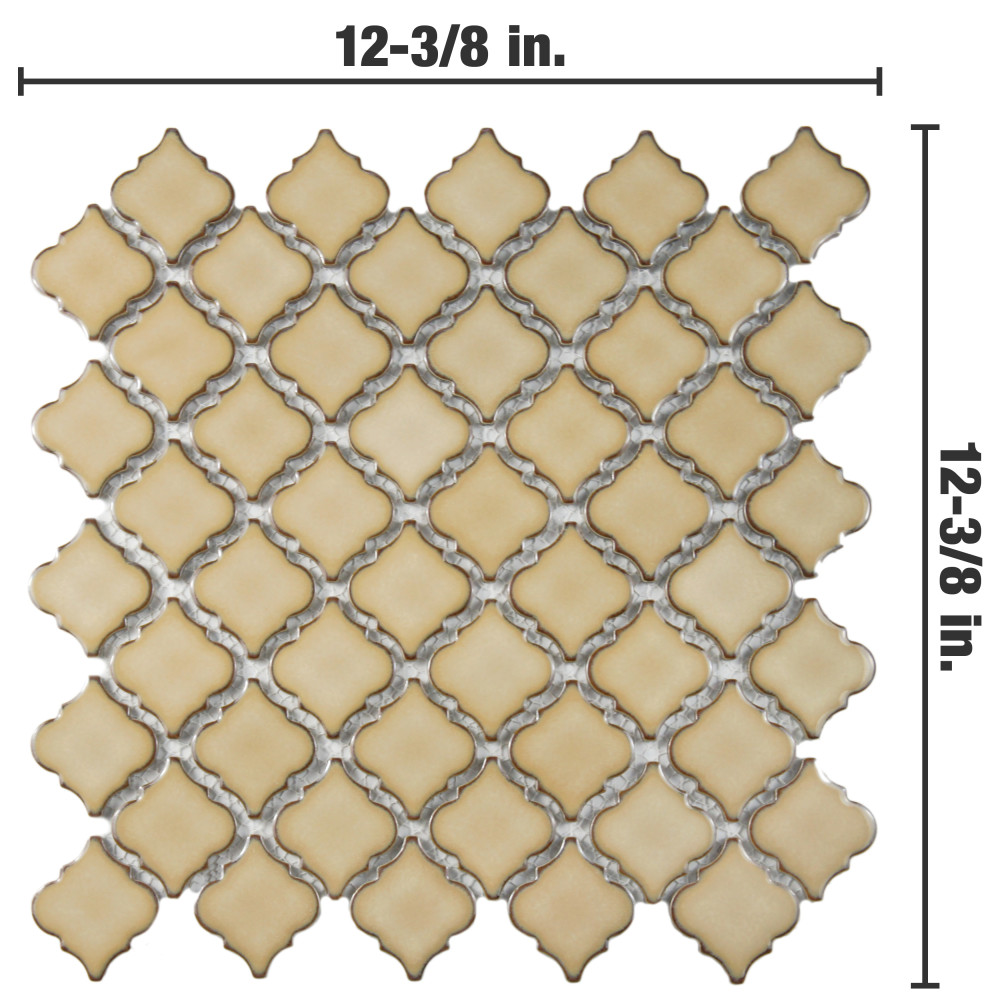 Hudson Tangier Caffe 12-3/8 in. x 12-3/8 in. Porcelain Mosaic Tile