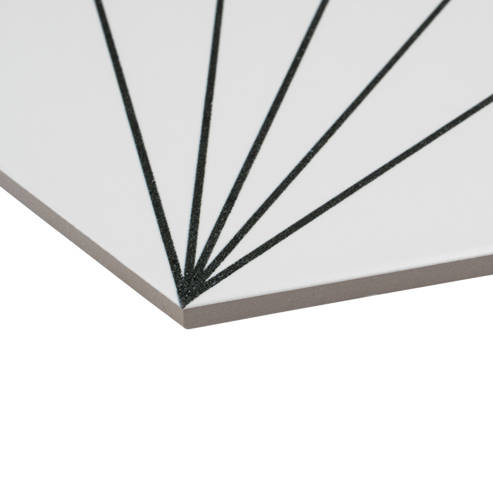 Sample – Aster Hex Blanco Porcelain Floor and Wall Tile